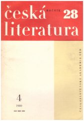 kniha Česká literatura ročník 28 - č. 4, Československá akademie věd 1980