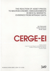 kniha The reaction of asset prices to macroeconomic announcements in new EU markets evidence from intraday data, CERGE-EI 2008