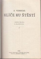 kniha Klíče ku štěstí, Ludvík Souček 1920