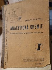 kniha Analytická chemie  Příručka pro chemická praktika , Studium 1936