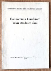 kniha Hodnocení a klasifikace žáků středních škol, SPN 1985