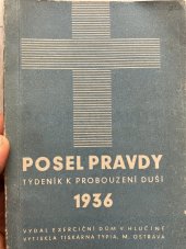 kniha Posel pravdy. [Leták, prop.] roč. 2. čís. 9, Exerciční dům 1936