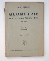 kniha Geometrie pro VI. třídu středních škol, Jednota československých matematiků a fysiků 1948