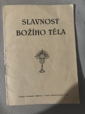 kniha Slavnost božiho těla, Brněnská tiskárna 1929