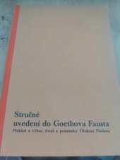 kniha Stručné uvedení do Goethova Fausta, Státní nakladatelství 1932