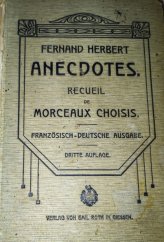 kniha ANECDOTES, Emil Róth, Libraire - Éditeur 1912