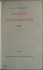 kniha Chudých lidí požehnání román, Jos. R. Vilímek 1941