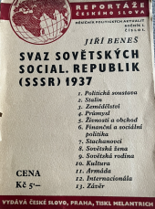 kniha Svaz sovětských social. republik (SSSR) 1937, České slovo 1937