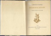 kniha Amorova zátiší první kniha povídek, Ladislav Patka 1925