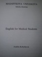 kniha English for medical students, Masarykova univerzita 1993