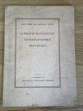 kniha O právní kontinuitě Československé republiky, Spolek čs. právníků Všehrd 1947