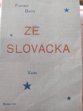 kniha Ze Slovácka Verše, s.n. 1930