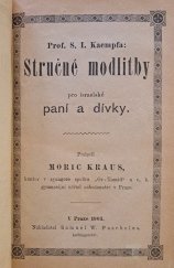 kniha Stručné modlitby pro israelské paní a dívky, S.W. Pascheles 1903