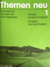 kniha Themen neu 1 Glossar Deutsch-Englisch, Hueber 1993