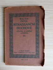 kniha Renaissanční duchové studie o umění a poesii, Neumannová 1911