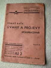 kniha Úvahy a projevy svazek IX. spolupracovník, s.n. 1933