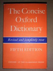 kniha The Concise Oxford Dictionary  Revised and completely reset, Oxford University Press 1964