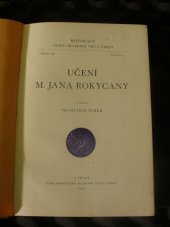 kniha Učení M. Jana Rokycany, Česká akademie věd a umění 1938