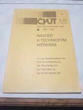 kniha Návody k technickým měřením, ČVUT 1994