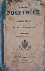 kniha Čtvrtá početnice  obecné školy, Císařský královský školní knihosklad 1884