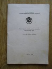 kniha Teze k vybrané sociologické problematice pomocný učební text, Ostravská univerzita, Pedagogická fakulta, Katedra pedagogiky 1998