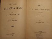 kniha Řeči Dra Frant. Ladisl. Riegra a jeho jednání v zákonodárných sborech, J. Otto 1883