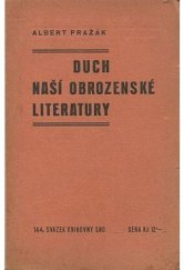 kniha Duch naší obrozenské literatury, Svaz národního osvobození 1938