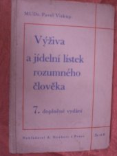 kniha Výživa a jídelní lístek rozumného člověka, Alois Neubert 1934