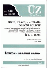 kniha Obce, kraje, hl. m. Praha Obecní policie : k 1.1.2003, Sagit 2002