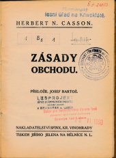 kniha Zásady obchodu, Sfinx 1923