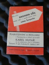 kniha Abecední seznam ulic města Šumperka seznam náměstí, sadů i o samotě stojících budov , Grafia - A. Hajtmar 1938