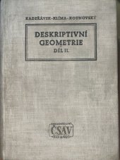 kniha Deskriptivní geometrie. 2. [díl], Československá akademie věd 1954