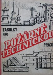 kniha Tabulky pro požárně technickou praxi, SEVT 1956