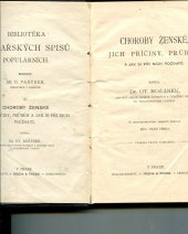 kniha Choroby ženské, jich příčiny, průběh a jak si při nich počínati, Hejda a Tuček 1902