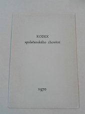 kniha KODEX společenského chování, ZV ROH Střední zemědelské technické školy v Poděbradech 1970