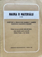 kniha Nauka o materiálu II. díl, Dopravní nakladatelství  1955