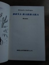 kniha Doňa Barbara román, Melantrich 1936