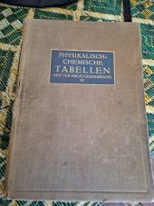 kniha Physikalisch chemische Tabellen III., Julius Springer 1936