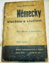 kniha Německy sluchem a studiem pro školu a samouky, Státní nakladatelství 1938