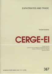 kniha Expatriates and trade, CERGE-EI 2009