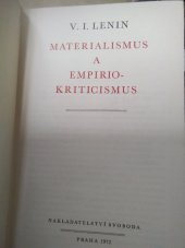 kniha Materialismus a empiriokriticismus, Svoboda 1972