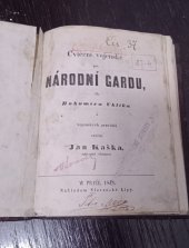 kniha Cvičení vojenské pro Národní gardu, Nákladem Slovanské Lípy 1849