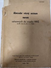 kniha Abecední věcný seznam norem zařazených do svazků NHZ [Norem hutních závodů] (podle stavu ku dni 1.1.1960) S 00 0060, St. ústav pro projektování hutních záv. Hutní projekt 1960