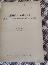 kniha Sbírka zákonů Československé socialistické republiky  Ročník 1968, částka 1-51, Statistické a evidenční vydav. tiskopisů 1968