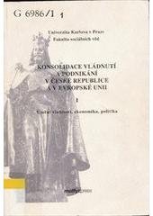 kniha Konsolidace vládnutí a podnikání v České republice a v Evropské unii II, - Sociologie, prognostika a správa, média - (příspěvky z konference konané ve dnech 31.10-2.11.2002)., Matfyzpress 2002