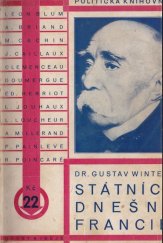 kniha Státníci dnešní Francie osoby a ideje, Orbis 1927