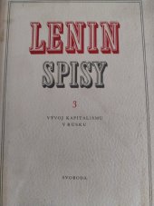 kniha Spisy. sv. 3, - Vývoj kapitalismu v Rusku, Svoboda 1952