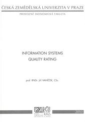 kniha Information systems quality rating, Česká zemědělská univerzita, Provozně ekonomická fakulta 2010