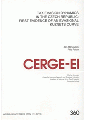 kniha Tax evasion dynamics in the Czech Republic: first evidence of an evasional Kuznets curve, CERGE-EI 2008