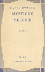 kniha Mystické melodie básně, Emil Šprongl 1933